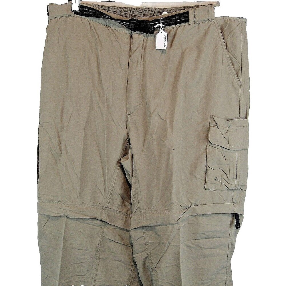 Magellan Back Country Green Nylon Cargo Convertible Pants/Shorts sz 40x8/32